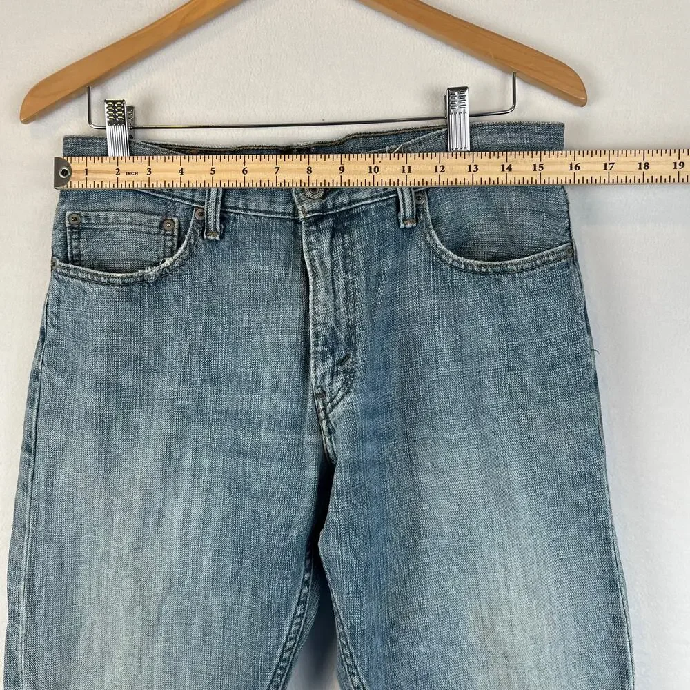 Levis 514 Jeans Mens 33x32 Blue Straight‎ Mid Rise Dark Wash Denim